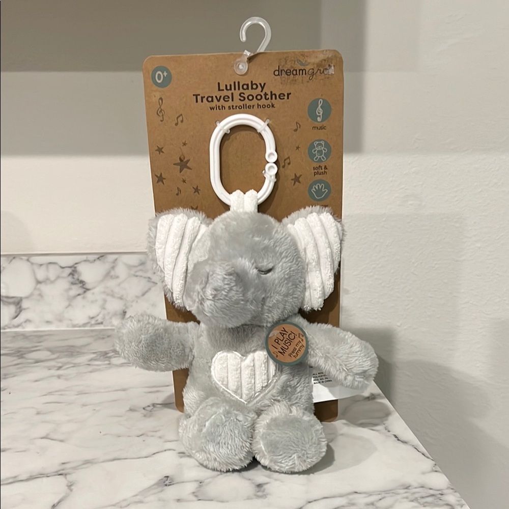 Gray and White Plush Stuffed Animal
